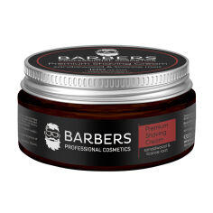 Акція на Чоловічий крем для гоління Barbers Premium Shaving Cream з заспокійливим ефектом, з сандалом та корнем солодки, 100 мл від Eva
