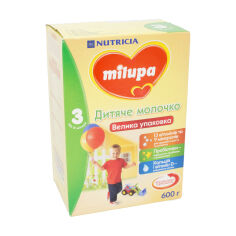 Акція на Дитяча суха молочна суміш Milupa Дитяче молочко 3, від 1 року, 600 г від Eva