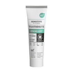 Акція на Органічна зубна паста Urtekram Sensitive Strong Mint Organic Toothpaste Сильна м'ята, 75 мл від Eva