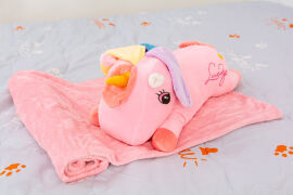 Акція на Детский набор 1069 Unicorn with Pink Mane плед и игрушка-подушка Mirson від Podushka