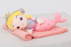 Акція на Детский набор 1058 Mermaid Pink плед и игрушка-подушка Mirson від Podushka