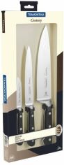 Акція на Tramontina Century набор ножей 3пр(ов76,для мяса152,шеф203)кор від Stylus