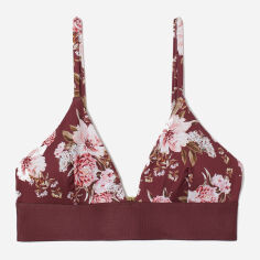 Акція на Верхня частина купальника жіноча H&M 7582660RP5 36 Бордова у квіти від Rozetka