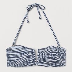 Акція на Верхня частина купальника жіноча H&M 7429259sm 36 Біло-синя від Rozetka