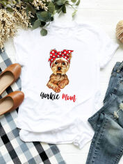 Акция на Футболка жіноча Love&Live Yorkie mom LLP00671 M Біла от Rozetka