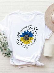 Акція на Футболка жіноча Love&Live Put sunflower seeds in your pocket LLP01636 XS Бiла від Rozetka