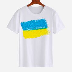 Акція на Футболка жіноча Love&Live Peace in Ukraine! LLP01489 XL Бiла від Rozetka