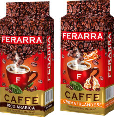 Акція на Набір кави меленої Ferarra Arabica 100% 250 г х Crema Irlandise 250 г від Rozetka