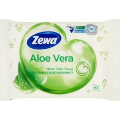 Акция на Туалетная влажная бумага Zewa Aloe Vera moist 42 шт от MOYO