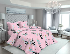 Акція на Наволочка MirSon Бязь 17-0505 Panda pink 50 x 70 см від Rozetka