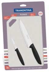 Акция на Набор ножей Plenus Black 3 предмета Tramontina 23498/014 от Podushka