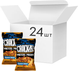Акція на Упаковка кренделів шматочками Crackzel Cheddar Cheese зі смаком сиру чеддер 65 г х 24 шт (1.56 кг) від Rozetka