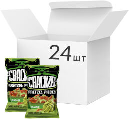 Акція на Упаковка кренделів шматочками Crackzel Wasabi зі смаком васабі 65 г х 24 шт (1.56 кг) від Rozetka