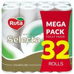 Акция на Бумага туалетная Ruta Selecta 3 слоя 32шт от MOYO