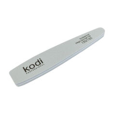 Акція на Пилка-баф для нігтів конічної форми Kodi Professional 168, 150/150 грит сіра, 178*32 *11.5 мм від Eva