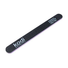 Акція на Пилка для нігтів Kodi Professional 180/180 грит пряма, чорна, 178*19*4 мм від Eva