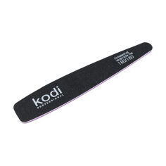 Акция на Пилка для нігтів Kodi Professional 180/180 грит конусна, чорна, 178*32*4 мм от Eva