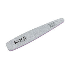 Акція на Пилка для нігтів Kodi Professional 80/80 грит конусна, сіра, 178*32*4 мм від Eva
