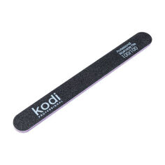 Акція на Пилка для нігтів Kodi Professional 100/100 грит пряма, чорна, 178*19*4 мм від Eva