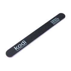 Акція на Пилка для нігтів Kodi Professional 220/220 грит пряма, чорна, 178*19*4 мм від Eva