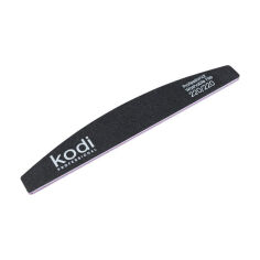 Акція на Пилка для нігтів Kodi Professional 220/220 грит полумісяць, чорна, 178*28*4 мм від Eva