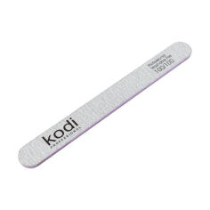 Акція на Пилка для нігтів Kodi Professional 100, 100/100 грит, пряма, сіра, 178*19*4 мм від Eva