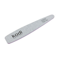 Акция на Пилка для нігтів Kodi Professional 100/150 грит конусна, сіра, 178*32*4 мм от Eva