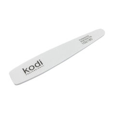Акція на Пилка для нігтів Kodi Professional 100/180 грит конусна, біла, 178*32*4 мм від Eva