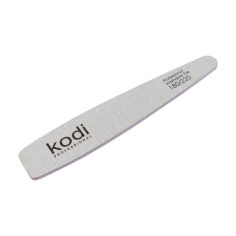 Акція на Пилка для нігтів Kodi Professional 180/220 грит конусна, світло-сіра, 178*32*4 мм від Eva