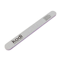 Акція на Пилка для нігтів Kodi Professional 104, 220/220 грит, пряма, сіра, 178*19*4 мм від Eva