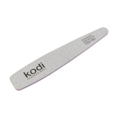 Акція на Пилка для нігтів Kodi Professional 100/180 грит конусна, світло-сіра, 178*32*4 мм від Eva