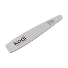 Акція на Пилка для нігтів Kodi Professional 220/220 грит конусна, світло-сіра, 178*32*4 мм від Eva