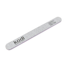 Акція на Пилка для нігтів Kodi Professional 133, 100/100 грит, пряма, світло-сіра, 178*19*4 мм від Eva