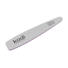 Акція на Пилка для нігтів Kodi Professional 100/150 грит конусна, світло-сіра, 178*32*4 мм від Eva
