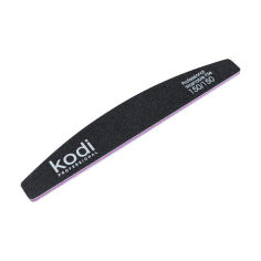 Акція на Пилка для нігтів Kodi Professional 150/150 грит полумісяць, чорна, 178*28*4 мм від Eva