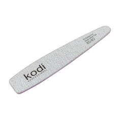 Акция на Пилка для нігтів Kodi Professional 80/80 грит конусна, світло-сіра, 178*32*4 мм от Eva
