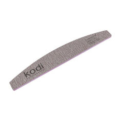 Акция на Пилка для нігтів Kodi Professional 100/150 грит полумісяць, коричнева, 178*28*4 мм от Eva