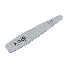 Акція на Пилка для нігтів Kodi Professional 220/220 грит конусна, сіра, 178*32*4 мм від Eva