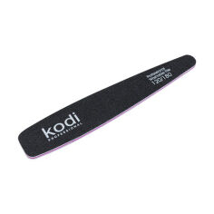 Акція на Пилка для нігтів Kodi Professional 120/180 грит конусна, чорна, 178*32*4 мм від Eva