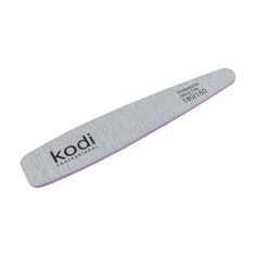 Акція на Пилка для нігтів Kodi Professional 180/180 грит конусна, сіра, 178*32*4 мм від Eva