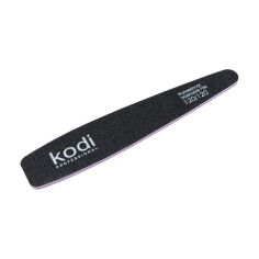 Акція на Пилка для нігтів Kodi Professional 120/120 грит конусна, чорна, 178*32*4 мм від Eva