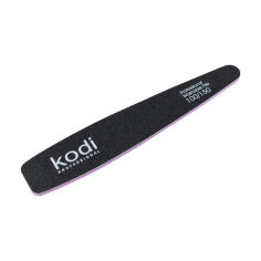 Акція на Пилка для нігтів Kodi Professional 100/150 грит конусна, чорна, 178*32*4 мм від Eva