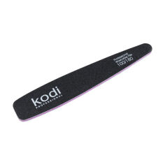 Акция на Пилка для нігтів Kodi Professional 100/180 грит конусна, чорна, 178*32*4 мм от Eva