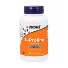 Акція на Дієтична добавка в капсулах NOW Foods L-Proline L-Пролін, 500 мг, 120 шт від Eva