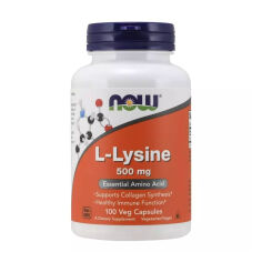 Акція на Дієтична добавка амінокислота в капсулах NOW Foods L-Lysin L-Лізин, 500 мг, 100 шт від Eva