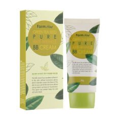 Акція на BB-крем для обличчя FarmStay Green Tea Seed Pure Anti-Wrinkle BB Cream з насінням зеленого чаю, проти зморшок, 40 г від Eva