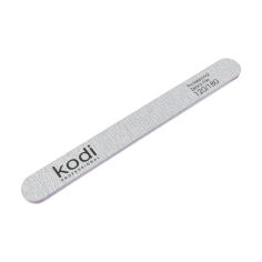 Акція на Пилка для нігтів Kodi Professional 141, 120/180 грит, пряма, світло-сіра, 178*19*4 мм від Eva