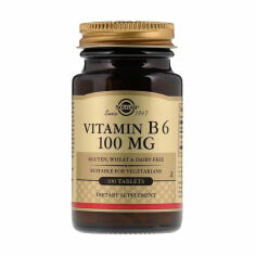 Акция на Вітамін B6 Solgar Vitamin B6 100 мг, 100 таблеток от Eva