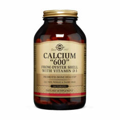 Акція на Дієтична добавка в таблетках Solgar Calcium 600 From Oyster Shell With Vitamin D3 Кальцій 600 + вітамін D3, 240 шт від Eva