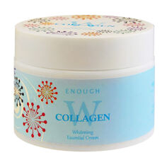 Акція на Освітлювальний крем для обличчя з колагеном Enough W Collagen Whitening Premium Cream, 50 г від Eva